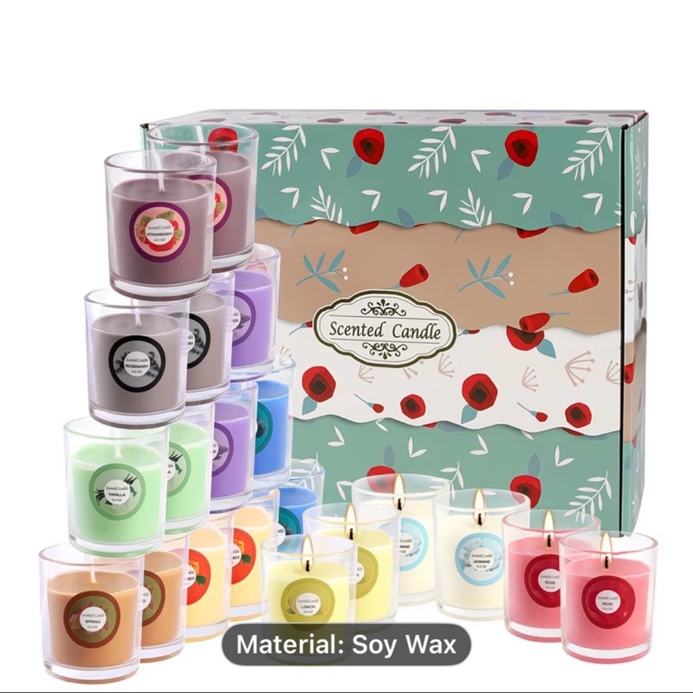 20 Pack Assorted Scented Soy Wax Candles